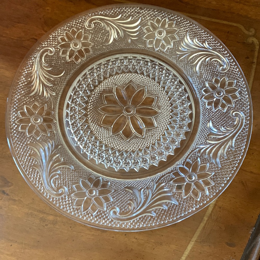 Luncheon plate  Indian glass